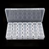 1 Piece DIY Jewelry Storage Box - 28 Compartments Plastic Storage Container for Rings, Earrings, Rhinestone Storage, Embroidery Accessories and Crafts