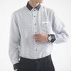 Floral Button Down Men Shirt Male Long Sleeve Shirts Casual Slim Fit Black Man Clothes Dress Shirts