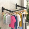 Non-Punching Drying Rack Stainless Steel Clothes Drying Hanger Folding Drying Racks  Bathroom