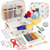 Набор для вязания крючком из 58 предметов, крючки для вязания с мягкой ручкой из шерсти, полный набор инструментов для ручного вязания DIY для начинающих, хранение