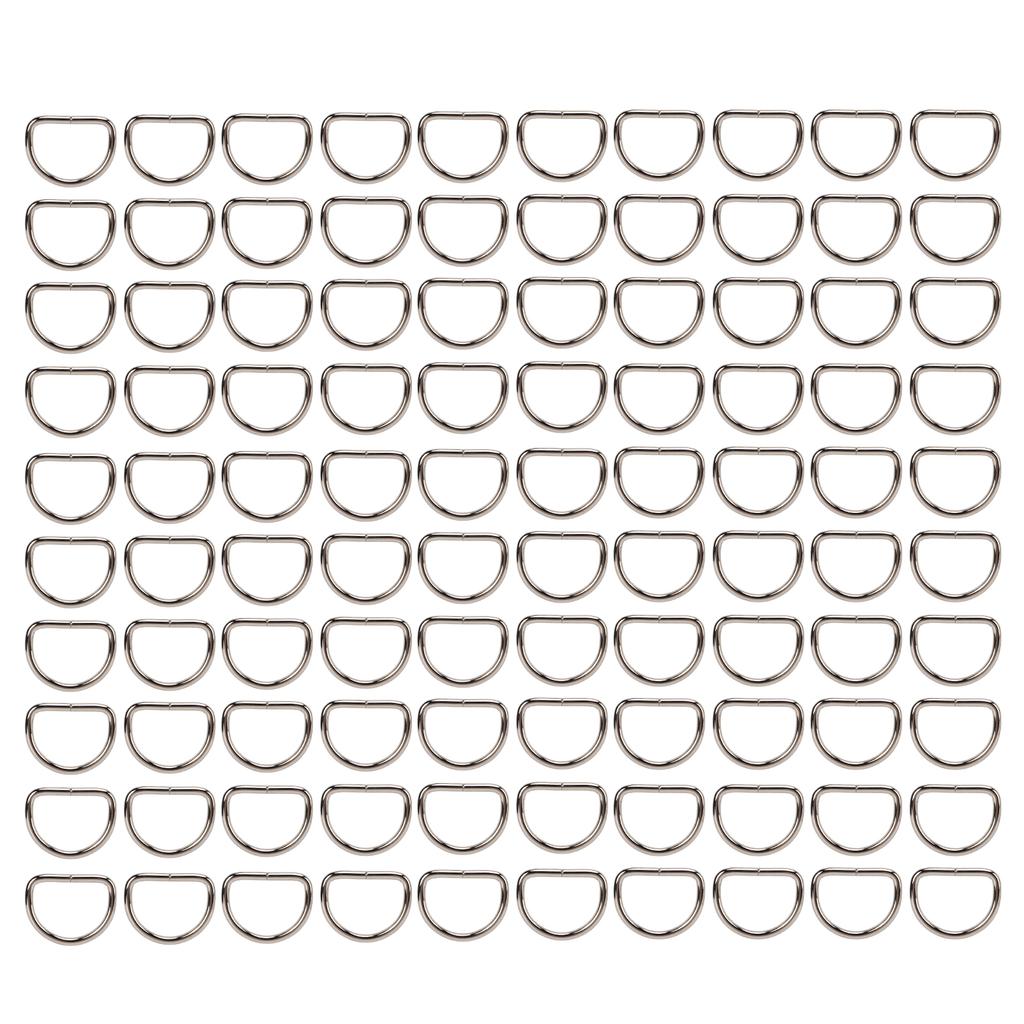 100 шт. Металлические D-кольца Прочные D-образные зажимы для ошейника собаки для багажа питомца Грудной ремень