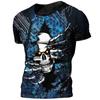 Summer T-shirt Hip Hop Series Digital 3D Printed Men's Street Short Sleeved Sports T-shirt Top