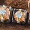 50Pcs 100g Moon Cake Box Square Shaped Multipurpose Plastic Egg Yolk Pastry Box for Festival
