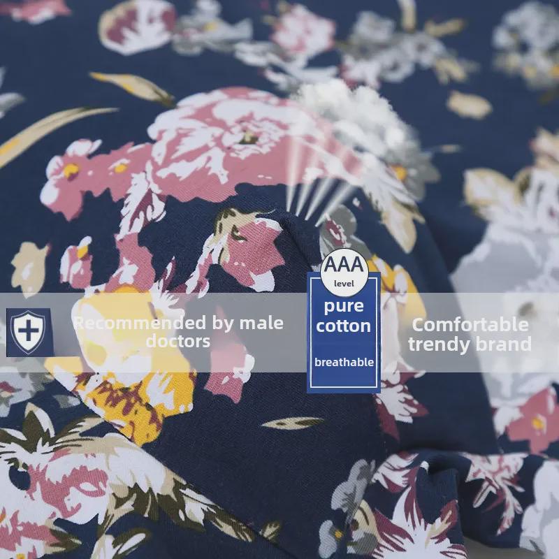 Мужские хлопковые трусы-боксеры - большой размер, молодежные, сексуальные, спортивный стиль