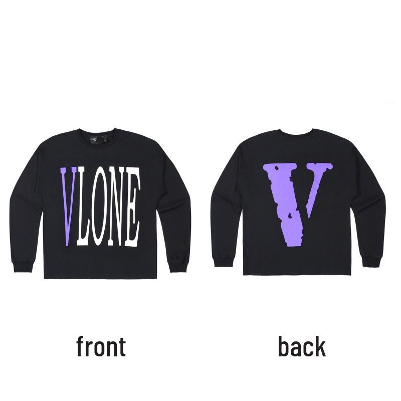 Унисекс худи VLONE с большим V и длинным рукавом - Модный стиль, вдохновленный Ван Ибо