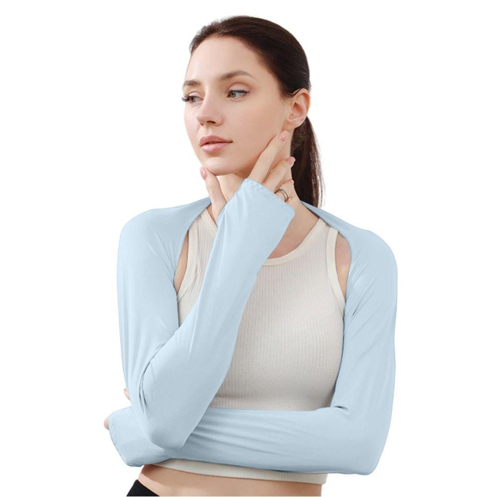 Sun Protection Ice Arm Sleeves Air-conditioned Shirt Open Cover Arm Cover Raglan Sleeve Summer