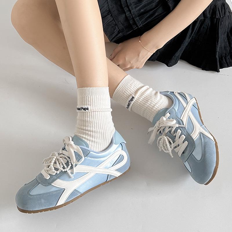 Popular retro with skirt inner height increase flat-soled Forrest Gump training shoes women's 2025 new summer soft-soled casual board shoes