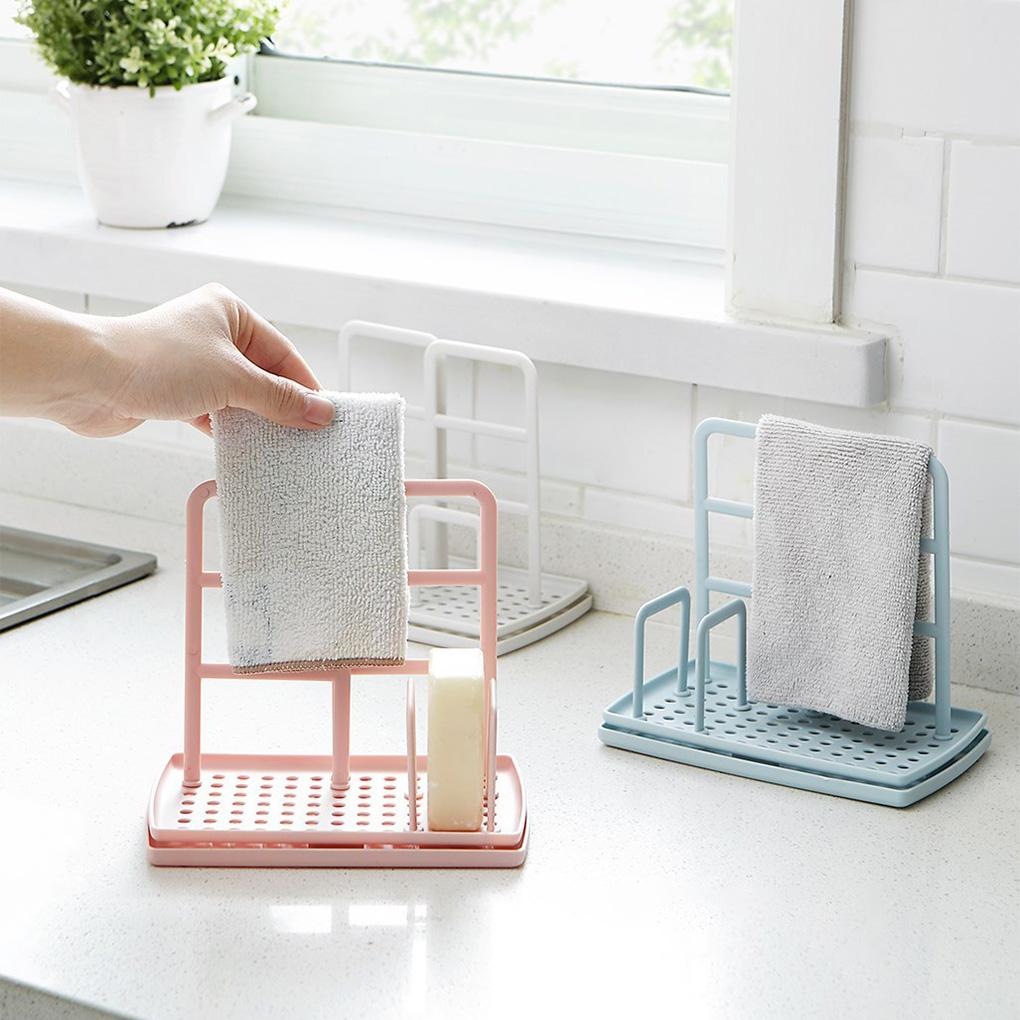Сливная стойка для раковины, кухонная подвесная барная вешалка, полка для слива полотенец, раковина, столешница, органайзер для губки, тряпки, держатель со съемным подносом