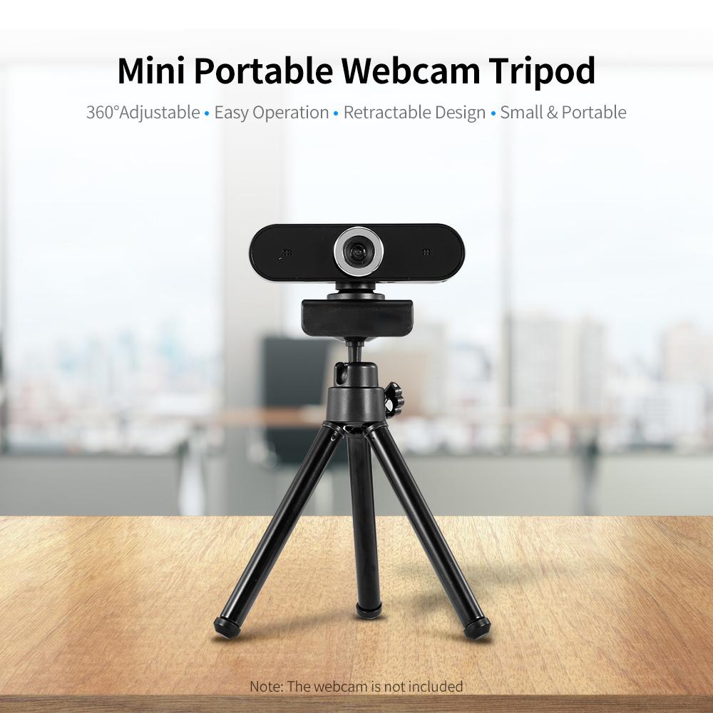 Portable Webcam Tripod Lightweight Mini Webcam Tripod for Smartphone Webcam Desktop Tripod Phone Holder Table Stand