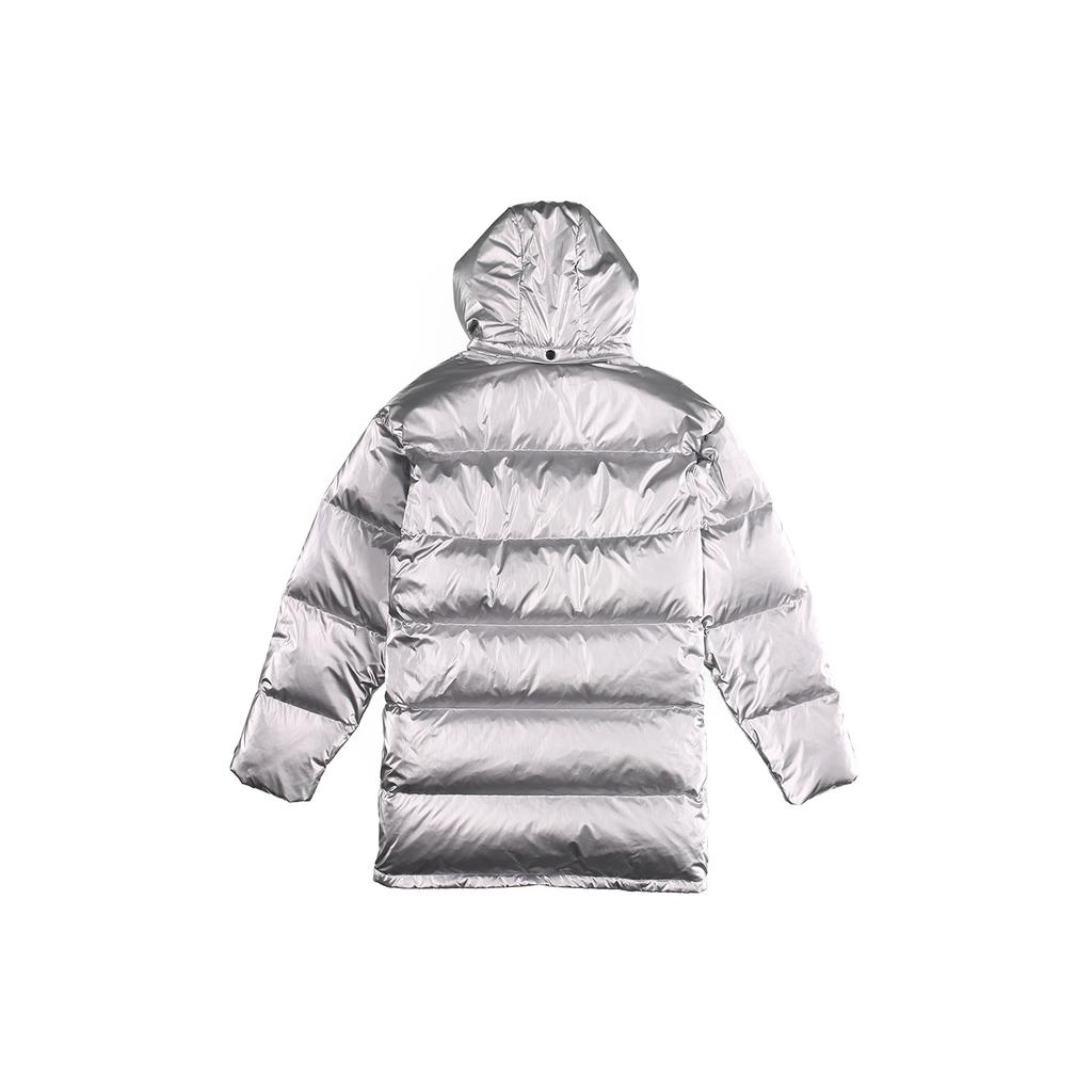 adidas originals Metal Dwn Jkt Stay Warm Diagonal zipper Sports hooded down Jacket Silver Men's GJ6733