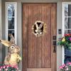Easter Door Sign Rabbit Construction Door Sign Rabbit Welcome Plaque Hanging Pendant Bunny Welcome Sign Happy Easter Decoration