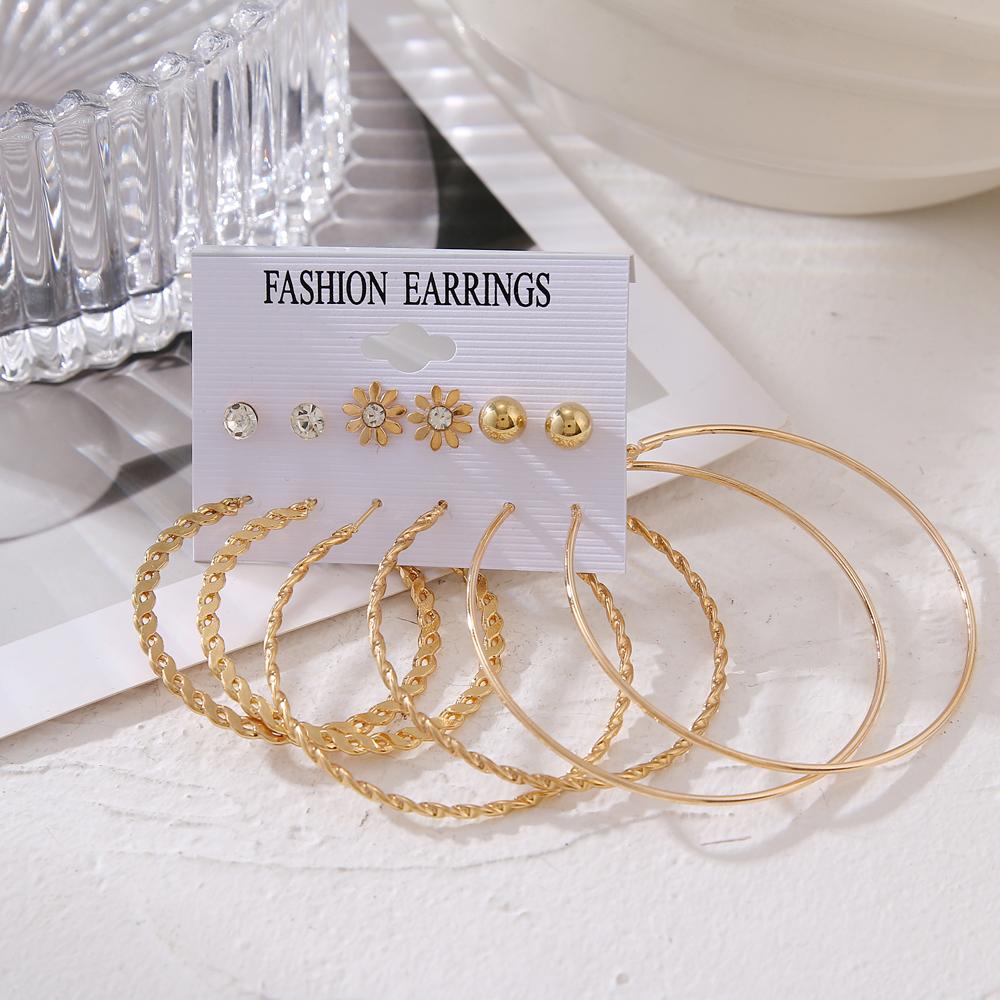 Модные металлические большие серьги-кольца для женщин, элегантные серьги-гвоздики с цирконием, ювелирные изделия, подарки