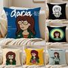 Мультяшная наволочка D-Daria, шелковистая коротковорсовая, для диванной подушки, со скрытой молнией, мягкий, пылезащитный чехол для домашнего декора