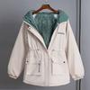 Womens Warm Hooded Cotton Blend Jacket Mid-Length Casual Coat Winter Plus Size A-Line