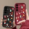 Мультяшный Рождественский Снеговик Принт Задняя Крышка Для Samsung Galaxy S25 Edge S24 FE S23 S22 Ultra Plus A17 A56 A36 A16 A15 A55 A54 A53 5G Мягкий Чехол для Телефона