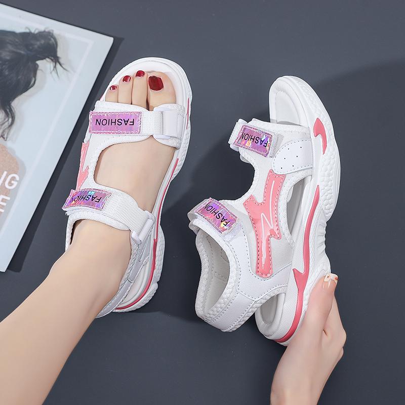 Летняя детская мода легкие сандалии для отдыха на открытом воздухе на толстой подошве пляжная обувь тапочки женская обувь обувь для девочек