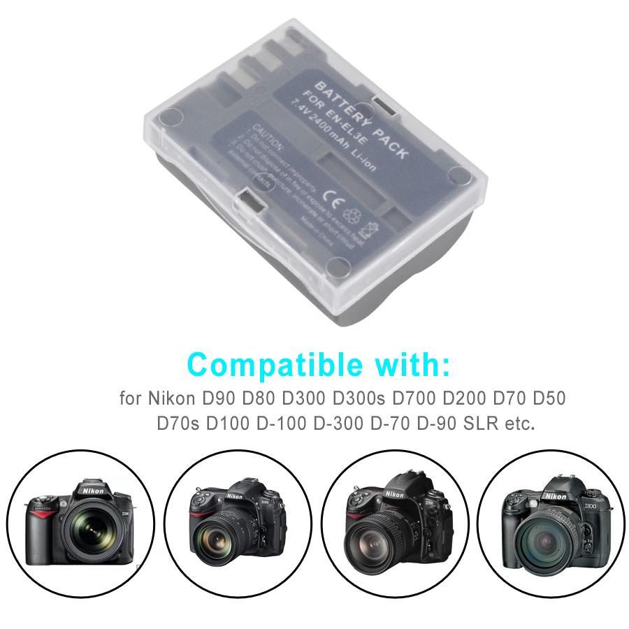 PALO EN-EL3E EN EL3E ENEL3E Camera Battery for Nikon D80 D90 D300 D700 D70 D50 D100 D70 D90 SLR