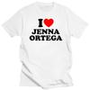 Футболка I Love Jenna Ortega, летние футболки с круглым вырезом и коротким рукавом в стиле хип-хоп, мужская мода, повседневные футболки больших размеров, европейские размеры, уличная одежда