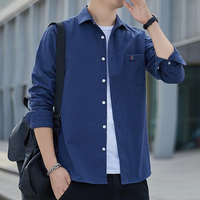 Spring and Autumn Long Sleeve Shirt Men's Slim Fit Spring and Autumn Winter Men's Clothing