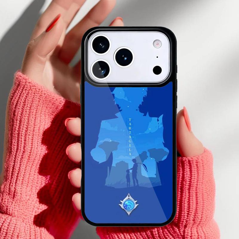 Чехол для телефона Tartaglia Genshin Impact для iPhone 17 Air 16e 15 14 13 Pro Max Задняя крышка для 12 11 Pro Coque