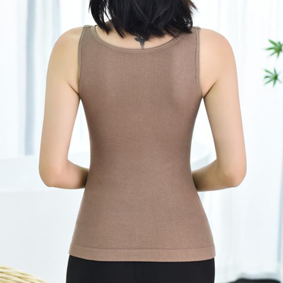 Зимний женский терможилет с нагрудными накладками, бесшовный кружевной V-образный вырез, быстрая фиксация температуры, согревающий, облегающий, эластичный, без рукавов, внутренняя одежда, нижняя майка