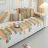 Чехол из полосатой синели для дома на все сезоны, чехол для дивана, нескользящий коврик для дивана, подушка для дивана, чехлы для дивана, декор для гостиной