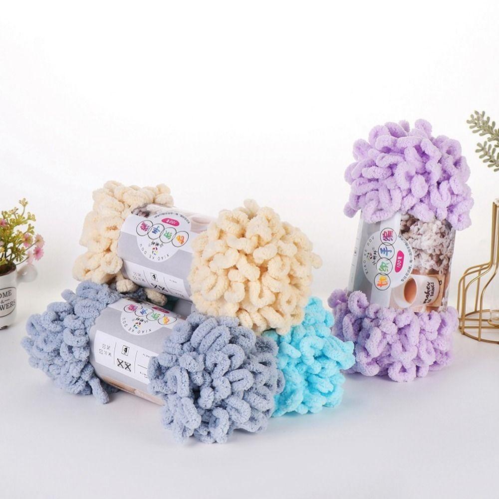 Multi-color Finger Circle Yarn 100g/Roll Hand Knitting Yarn Finger Loop Yarn Crochet Projects