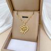 Fashion Heart Butterfly Mom Zircon Pendant Necklaces For Women Stainless Steel Jewelry Accessories Mother'S Day Gifts For Lover