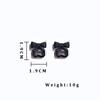 Elegant Black Rhinestones Crystal Earrings Lovely Square Bow Earrings for Women Sweet Jewelry as Gift pendientes bijoux
