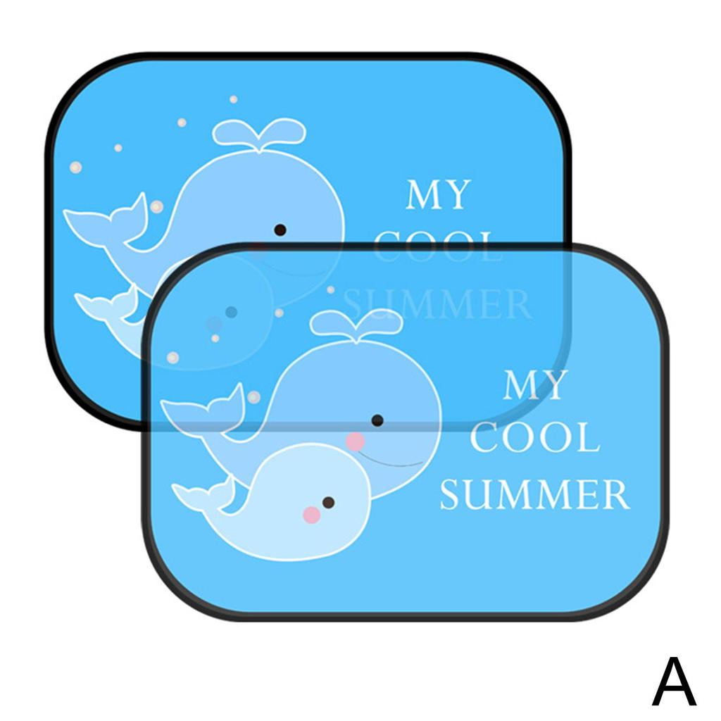 2 шт. солнцезащитный козырек на боковое окно автомобиля с рисунком из мультфильма, автомобильные солнцезащитные козырьки, протектор, складной автомобильный чехол для детей, стиль автомобиля