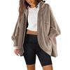 Женская толстовка кардиган свободного покроя с открытым передом и капюшоном куртки пальто с карманами