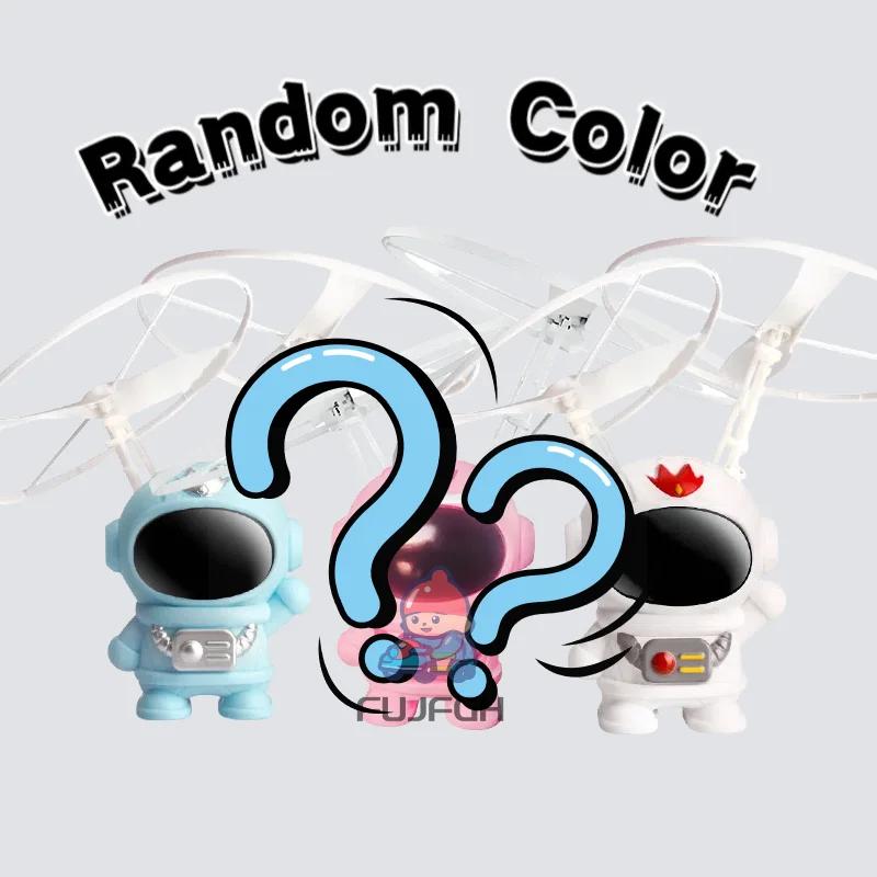 Flying Robot Astronaut Toy Aircraft High-Tech Hand-Controlled Drone Interactive Dual Wings with Lights Outdoor Gifts for Kids