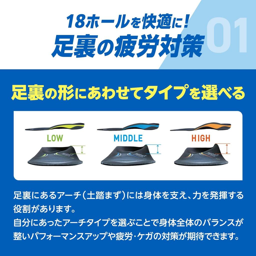 Тип гольфа Footcraft Blue L [ZAMST] (25~26,5 см)