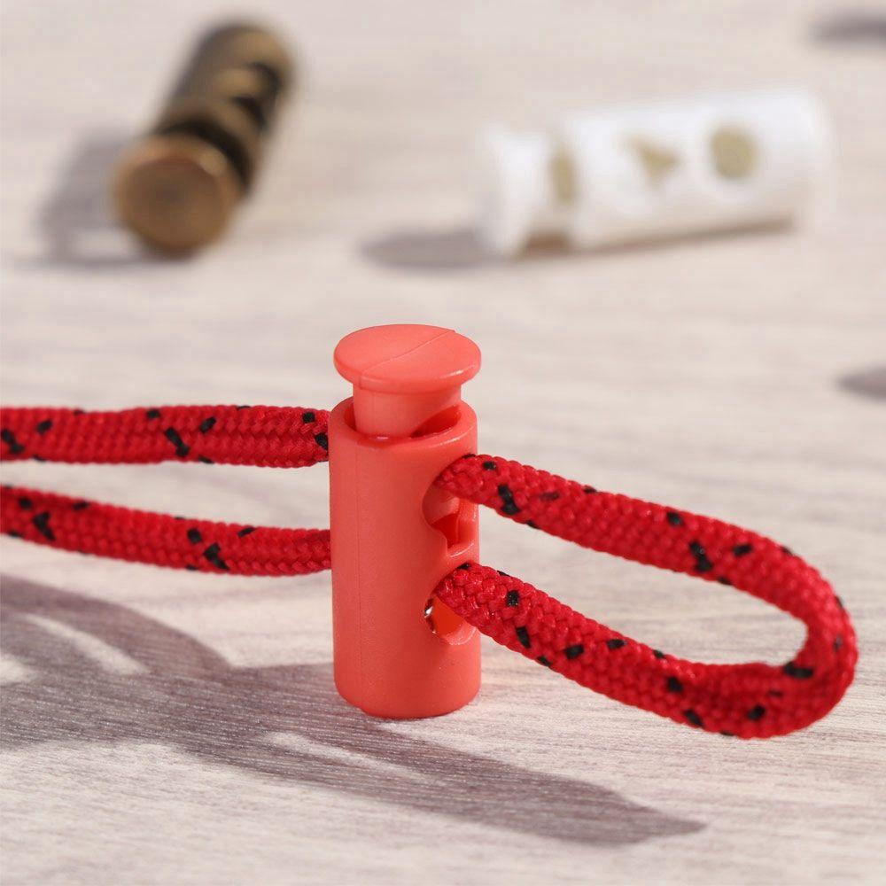 Sewing Apparel Shoelace Sportswear DIY Metal Clamp Stopper Cord Lock Toggle Plastic Stoppers