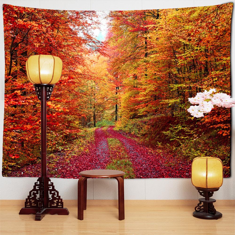 Красивый Современный Пейзаж Картина Маслом Гобелен Настенный Психоделический Арт Бохо Эстетическая Комната ТВ Фон Декор