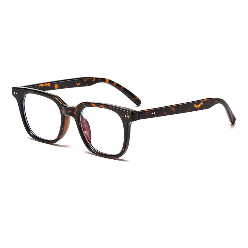66037 Trend Rice Nail Square Frame Anti Blue Light Flat Glasses 5 Персонализированные простые и тонкие очки