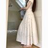 Cotton Blended Floral Midi Skirt With High Waist For Spring Summer Fashion Collection