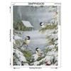 Зимние птицы на снегу 5D Алмазная картина Картина паста Алмазная вышивка