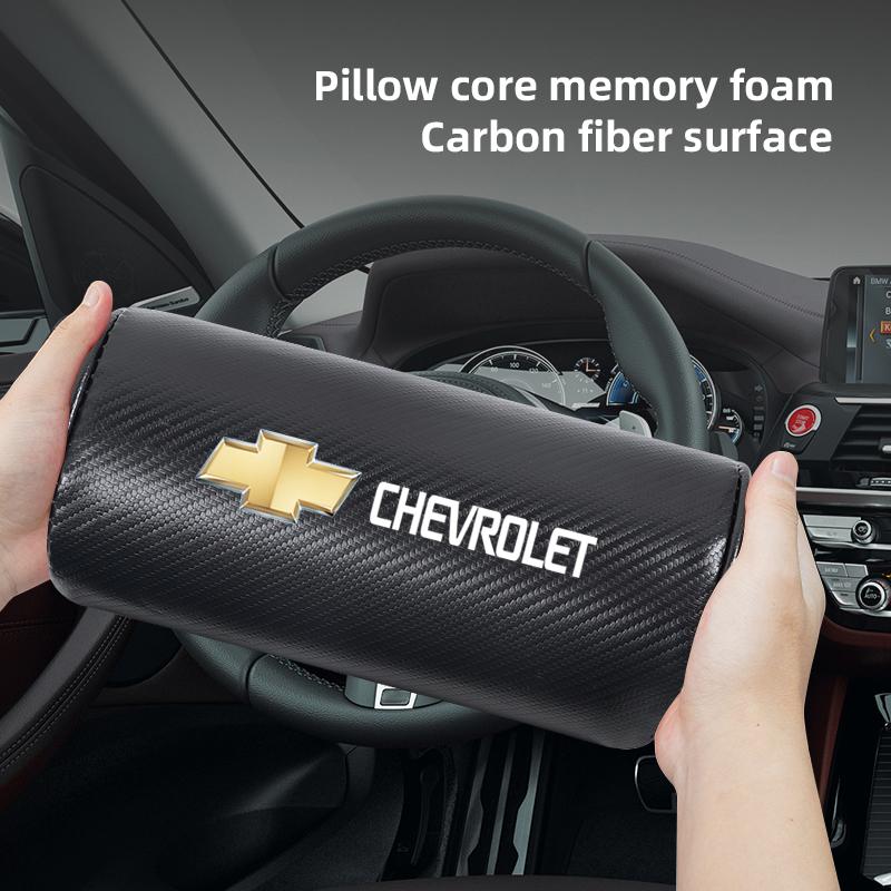 sdwp2 Car Seat Headrest Neck Pillow Carbon Fiber Tire Valve For Chevrolet Spark Captiva Cruze Malibu Equinox Trax