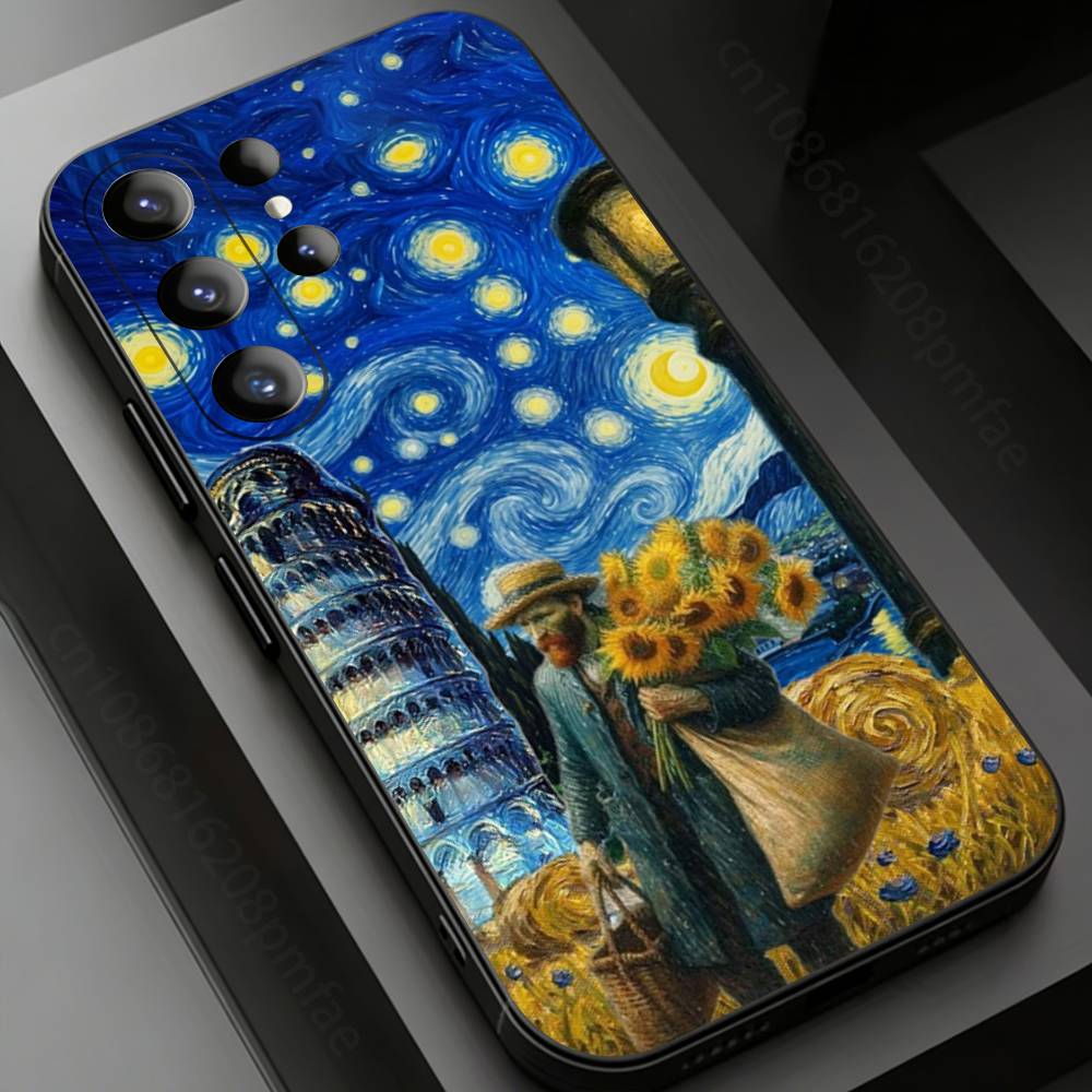 Чехол для телефона 'Подсолнухи' Ван Гога для Samsung Galaxy S26,25,24,23,22,21,20Plus Ultra