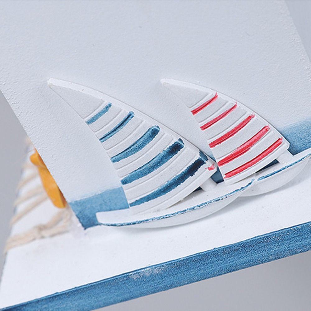 Large Capacity Wooden Pen Holder Ocean Style Pen Container  Office Desktop Decoration