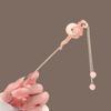 Pink Auspicious Clouds Hair Fork Women Hair Stick Hairpin Chinese Style Hair Clasp Hair Accessories Tassel Metal Hanfu Accessories