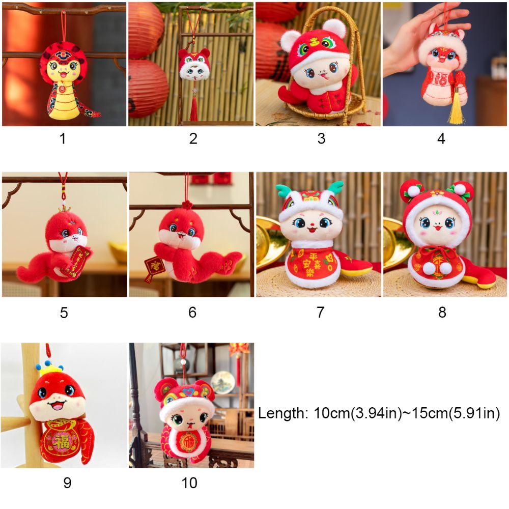 New Year Snake Year Mascot Pendant Cartoon Snake Plush Toy New Lucky Charm  New Year
