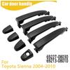 Черная Поверхность из Конопли Наружная Ручка Двери Для Toyota Sienna 2004-2010 69211-AE010 69213-08010