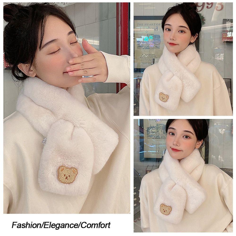 Elegant Shawl Winter Warm Cross Scarf Neck Warmer Neckerchief Wrap Solid Color