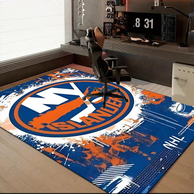 Ny Islanders Pride Floor Mat for Living Room, Game Rooms, Office, Bedroom, Office Floor Mat Playful Design, Christmas fan gifts