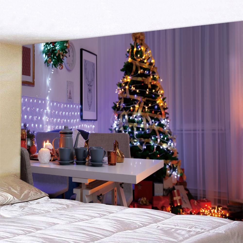 Домашний декор, Рождественский гобелен на окно, декор в стиле хиппи в стиле бохо, настенный декор для спальни, фон, ткань, Tapiz navideño