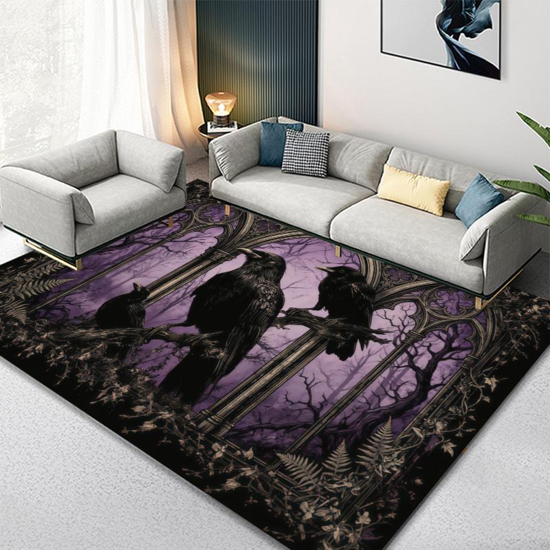 Raven Carpet Rug for Living Room Bedroom Home Sofa Decoration,Kids play Non-slip Floor Mat