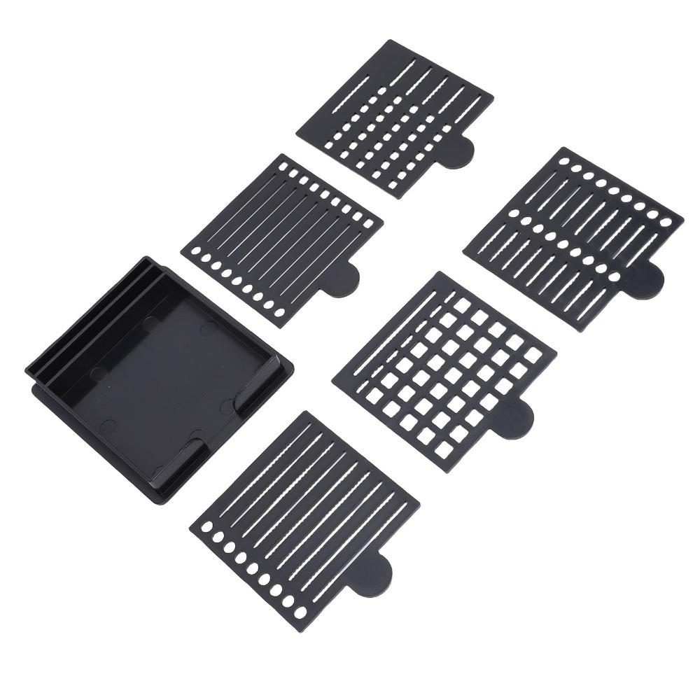6pcs Reusable Sticky Note Stencil Storage Box Note Dispenser Sticky Note Holder For Office Desk