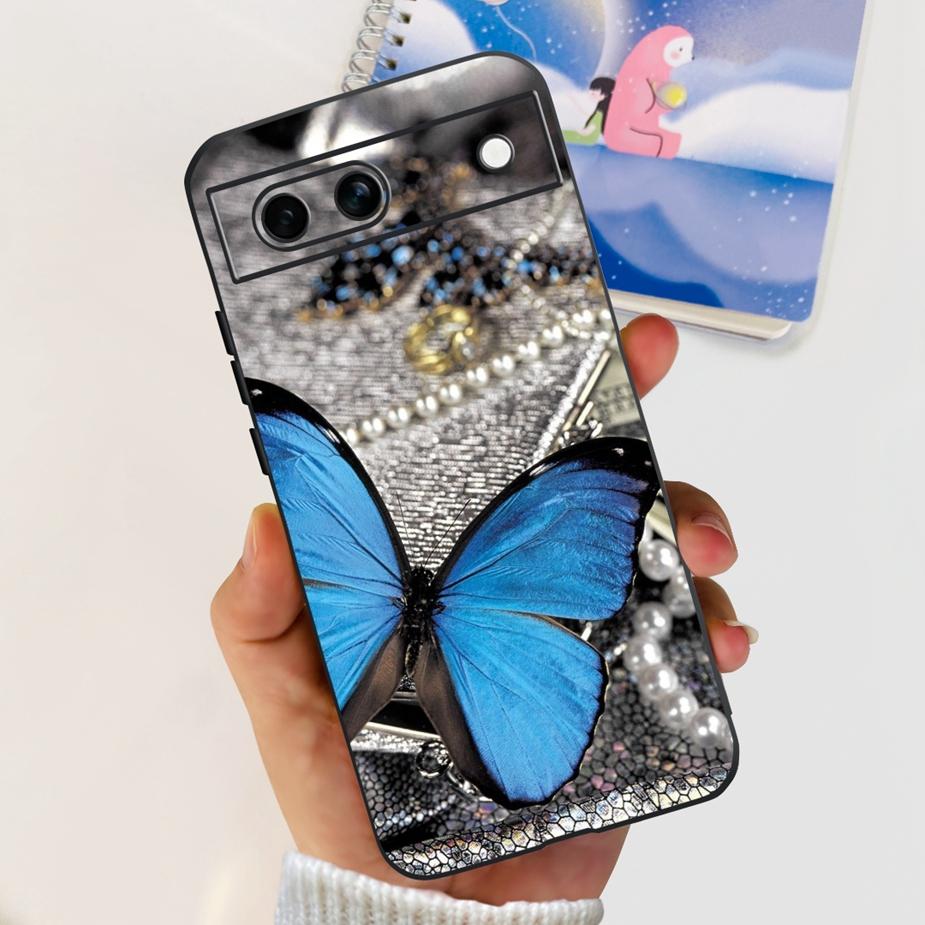 Чехол для Google Pixel 8A Чехол Pixel8 Pro Милый Кот Цветок Расписной Силиконовый Чехол для Телефона Для Google Pixel 8 Pro Pixel8A Мягкие Fundas